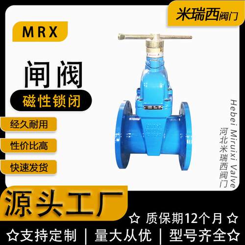 磁性锁闭闸阀弹性座封暗杆法兰球墨铸铁闸阀厂家河北FZ45X-16Q
