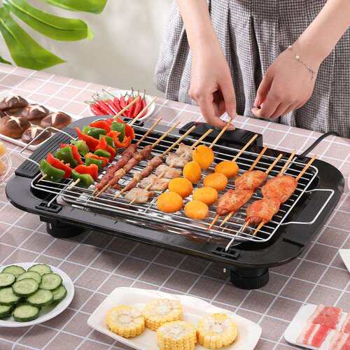 家用室内电烤炉 电烧烤炉 户外 电烧烤架 BBQ烤串机烤肉机 电烤盘