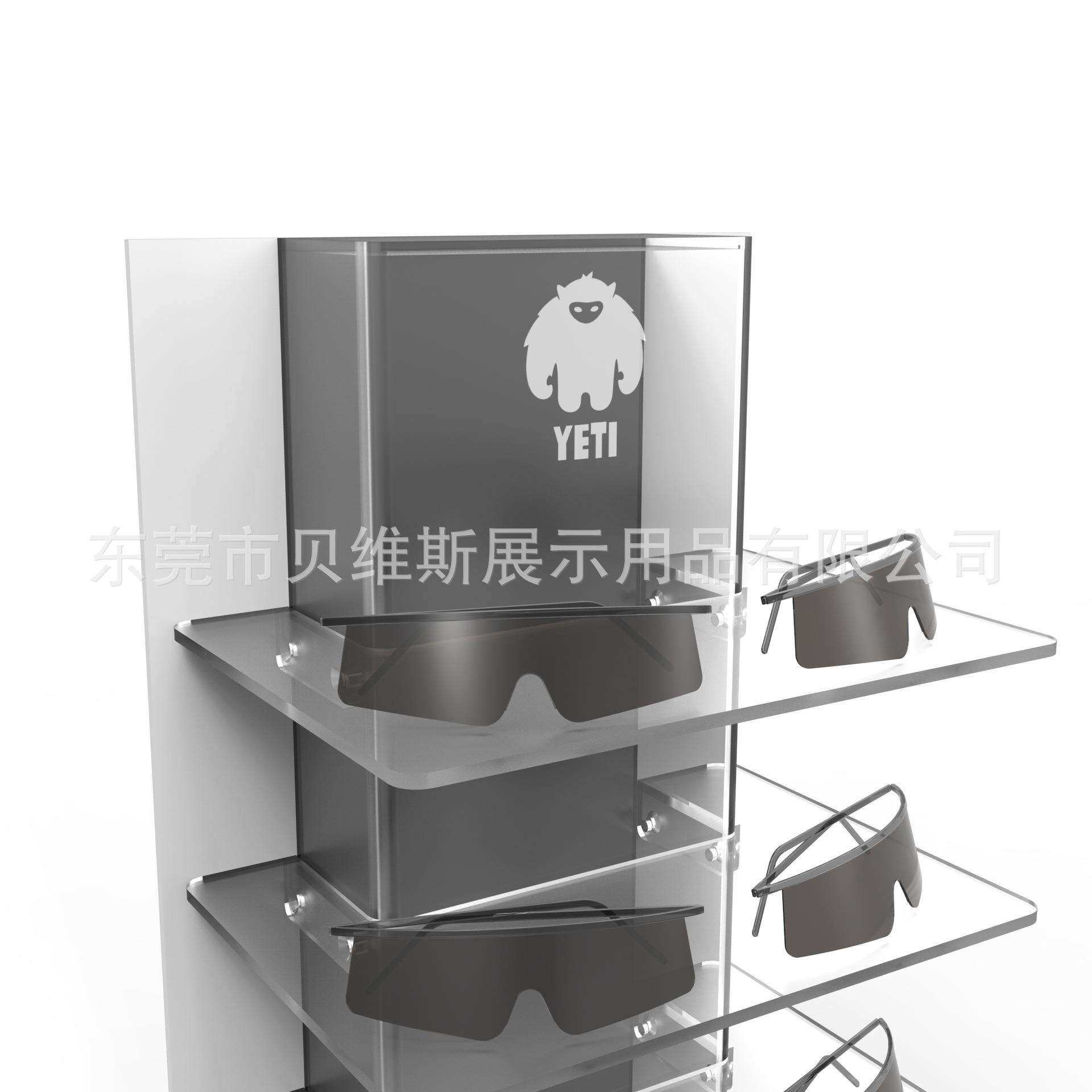 亚克力台面置物架太阳镜展览展示架可拆卸精品店陈列架木质展架