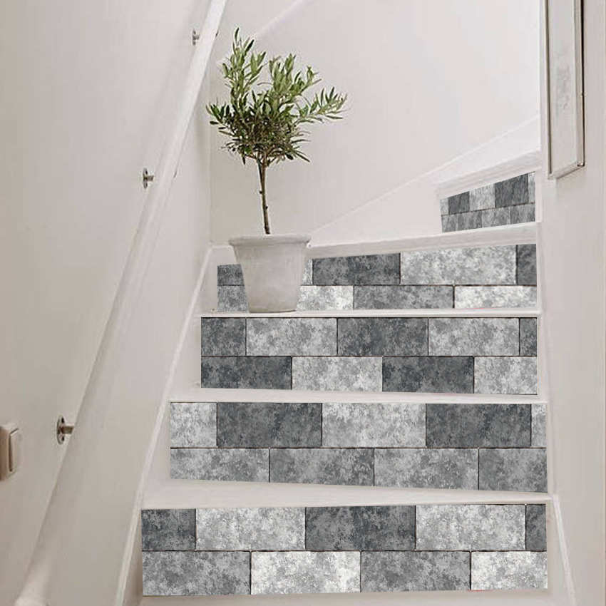 LT005砖纹3D仿真楼梯贴可移防水时尚创意台阶装饰墙贴家居