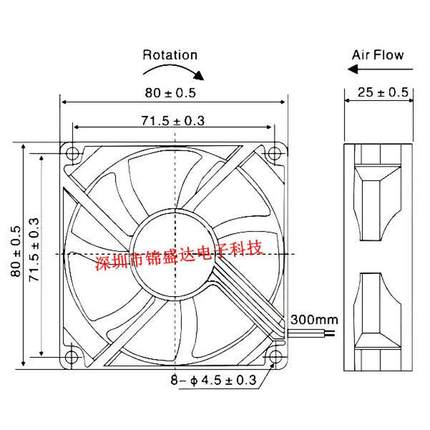 台达 AFB0812SH/VH 12V 0.51A 8025 8cm 4针PWM大风量cpu机箱风扇