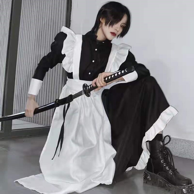 男仆装秋冬长裙cos女仆装男款性感猫耳男士男扮女装cosplay女装