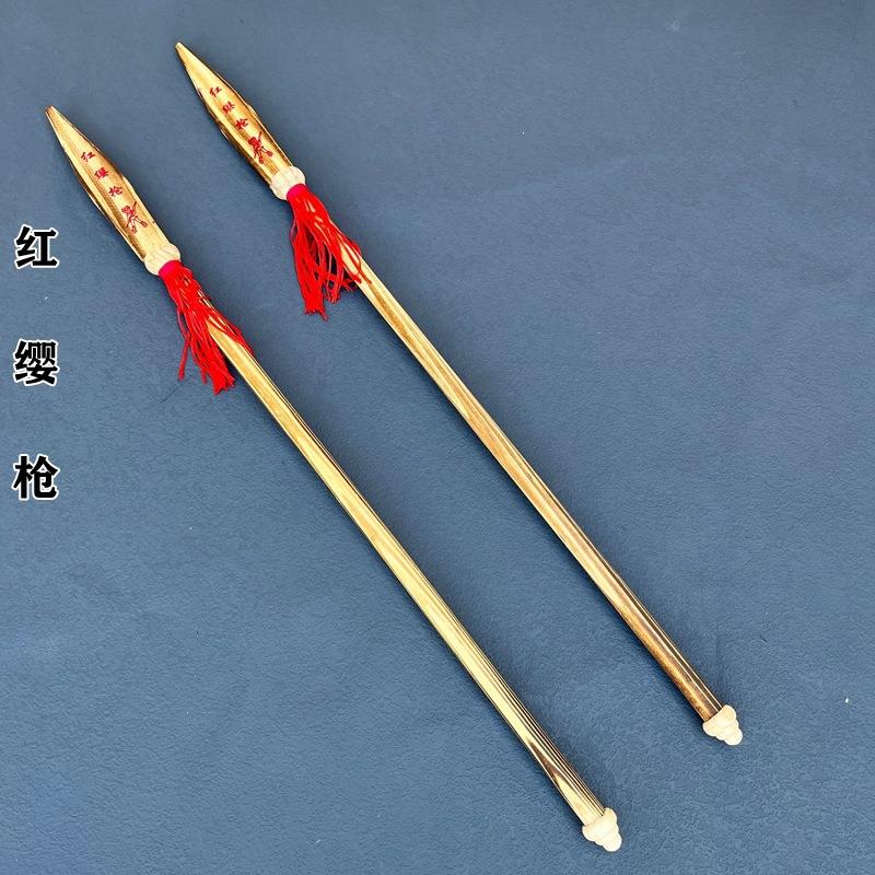 木质碳化红缨枪长矛赵云枪 舞台表演道具 景区热销工艺品工厂