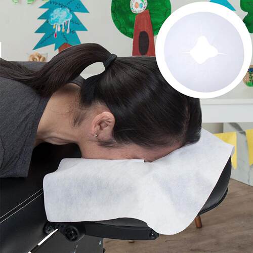 100 Pcs Body Pillow Cover Disposable Face Massage Pads White