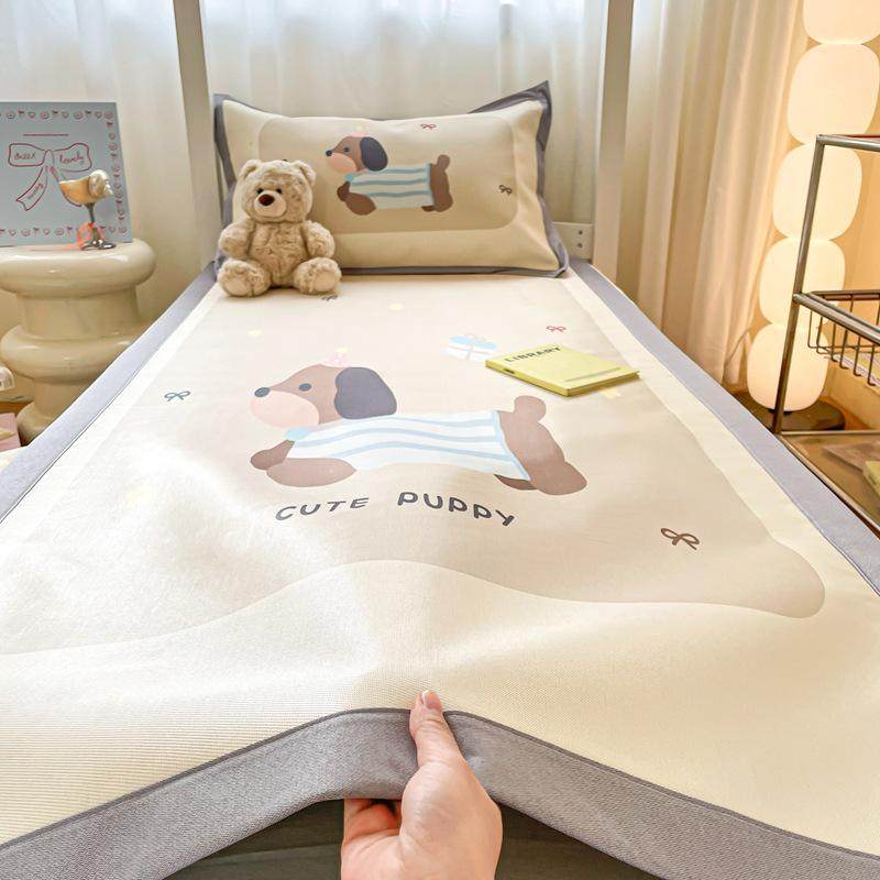 夏季学生宿舍冰丝凉席三件套夏天寝室上下铺单人席子水洗折叠软席,床上用品,冰丝席,淘宝优惠券,粉丝福利购,淘宝优惠卷