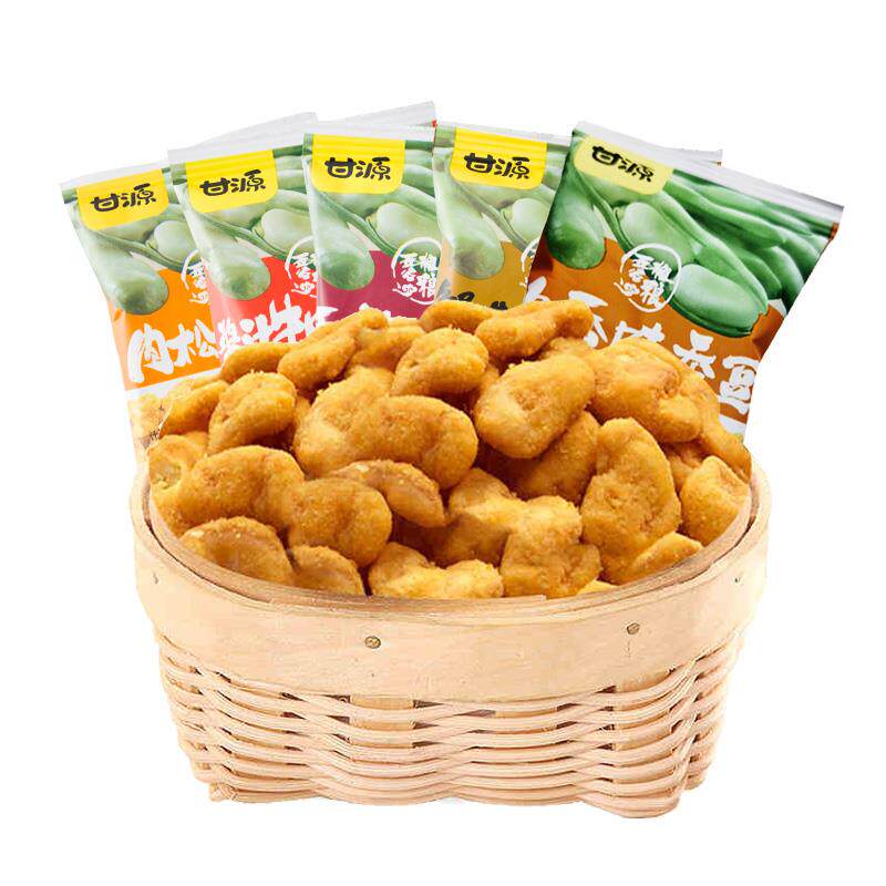 甘源蟹黄味蚕豆官方零食牛肉味兰花豆坚果小吃炒货休闲食品