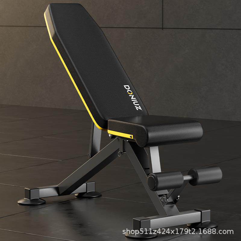 商用可调节多功能训练哑铃凳平板上斜卧推卷腹仰卧起坐折叠健身椅