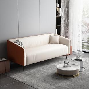沙发小户型轻奢现代简约服装 店房间公寓两人双人三人直排防猫抓皮