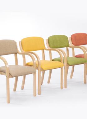 餐桌椅实木议布餐椅约现41094代酒店餐简厅休闲软包会洽艺谈电脑