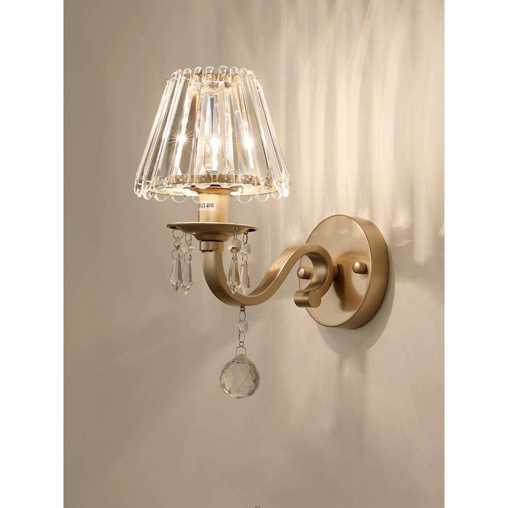 壁灯后现代水晶卧室床头灯简欧过道灯具轻奢客厅