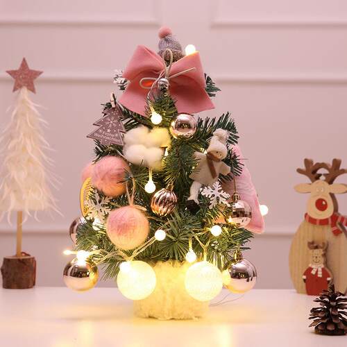 迷你圣诞树桌面摆件家用小型加密圣诞节装饰品套餐christmas tree