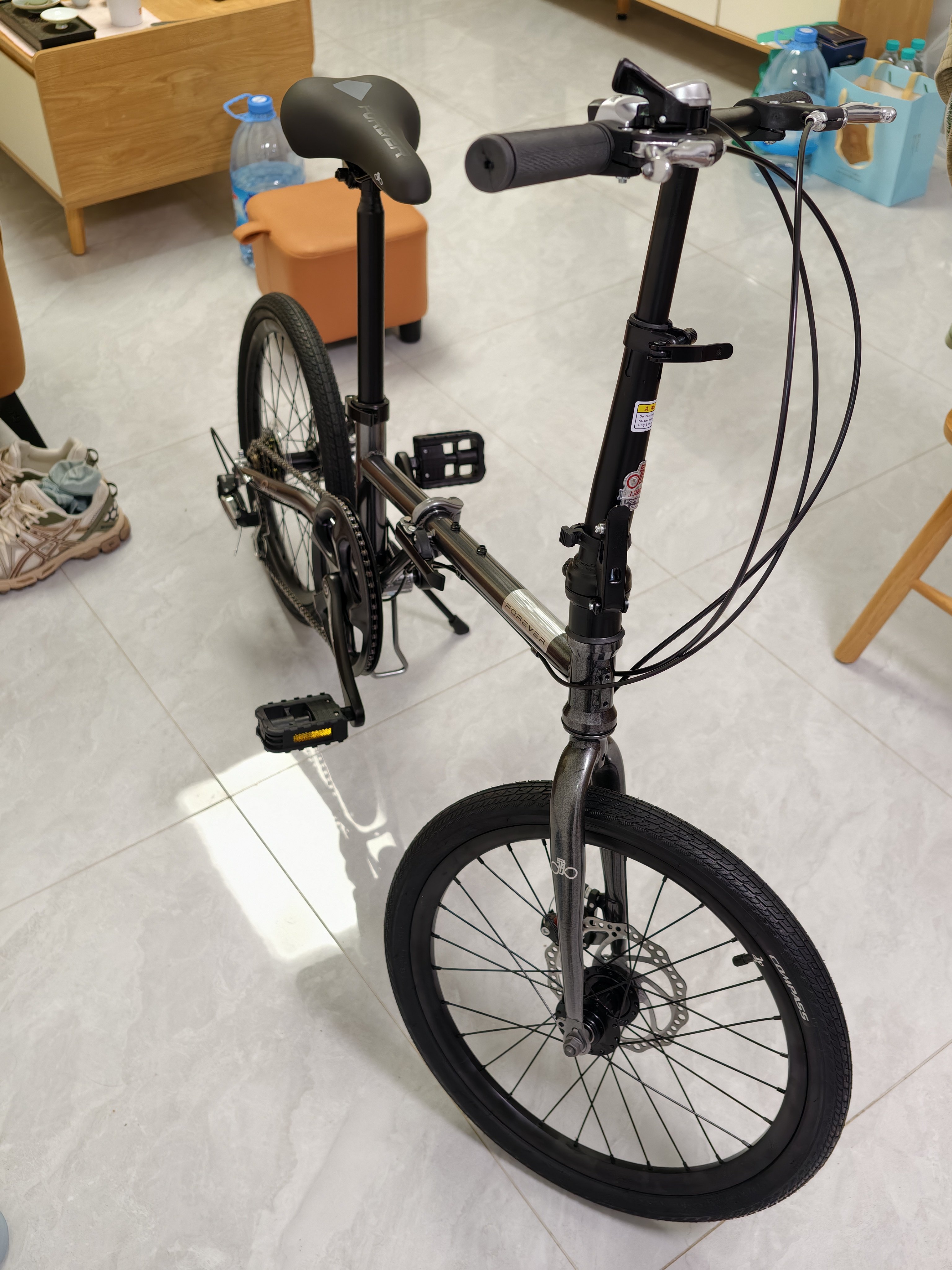 Складной велосипед Forever 16/20 дюймов, Shimano 7 скоростей, дисковые тормоза, городской photo review