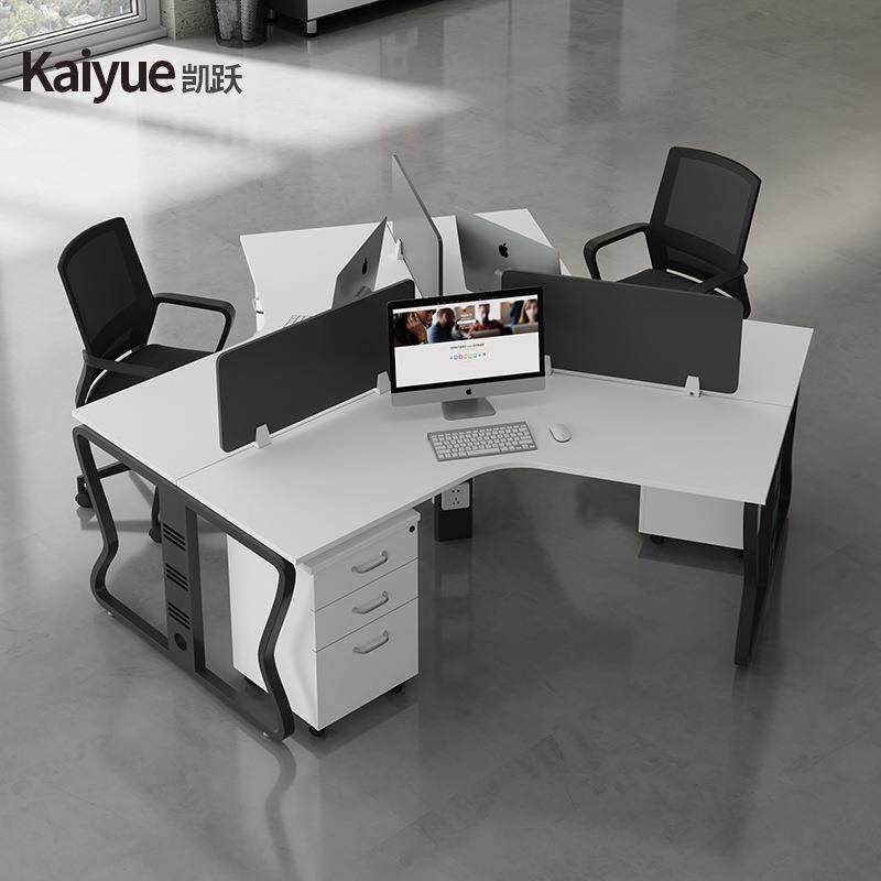 职员办公桌椅3/5/6/8人位创意员工电脑桌异型办公室工位多人卡座