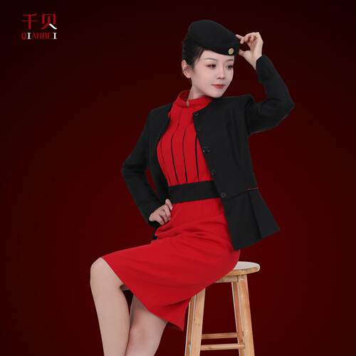 空姐制服川航套装工作服女夏季职业高端气质美容师前台工作服定制