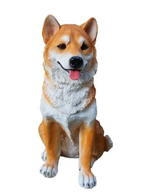 物狗柴犬模型秋造田犬宠摆件1856-186院花园客厅家居装饰动物雕庭