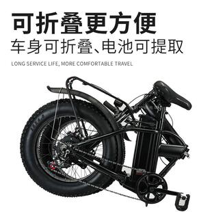 跨境20寸雪地外卖代驾折叠便携两轮电动助力自行车山地车