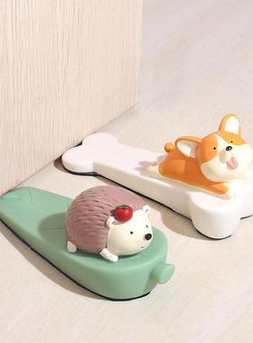 家用可爱动物顶门器卡通创意门阻防撞客厅门塞摆件树脂工艺品萌粒