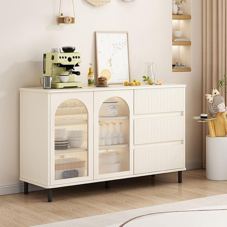 奶油风法式餐边柜现代简约家用客厅储物收纳柜卧室床尾靠墙斗柜