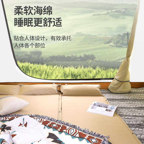 充气垫床自动带枕头蛋巢波点户外露营地垫双人家用帐篷睡垫打地铺