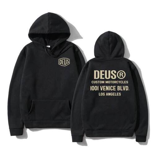 Hoodie Men DEUS Cool Cotton Sweatshirt Ex Machina Print Wome