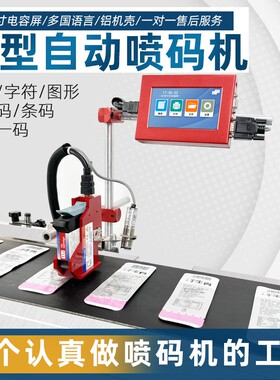 T110小型全自动喷码机生产日期标签批号产品包装流水线喷墨打码机