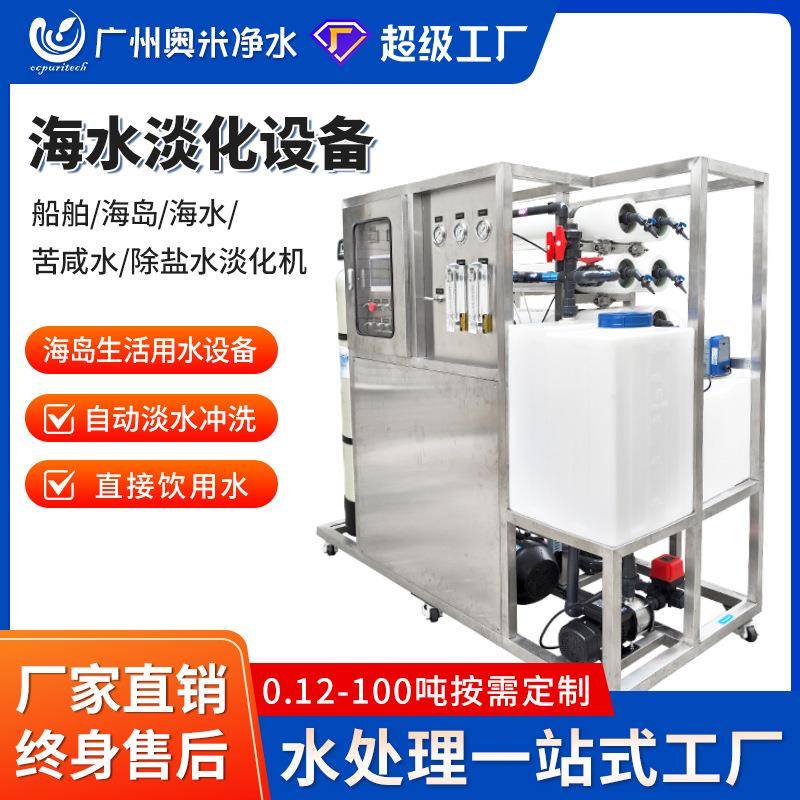 大型海水淡化设备1000L海岛船苦咸水脱盐纯水便携式反渗透纯净水