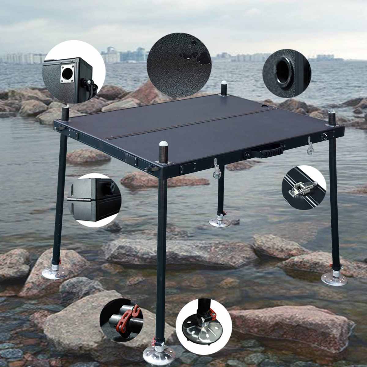 新型碳素钓台碳纤维钓台2022新款多功能小钓台免下水钓鱼昌震