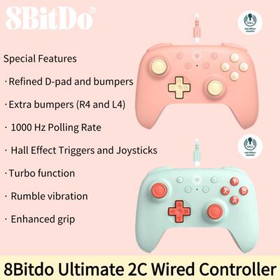 8Bitdo Ultimate 2C Dual Hall Wired Controller for Windows PC