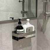 好市民大发 简约304不锈钢浴室免打孔置物架厨房海绵沥水架收纳层