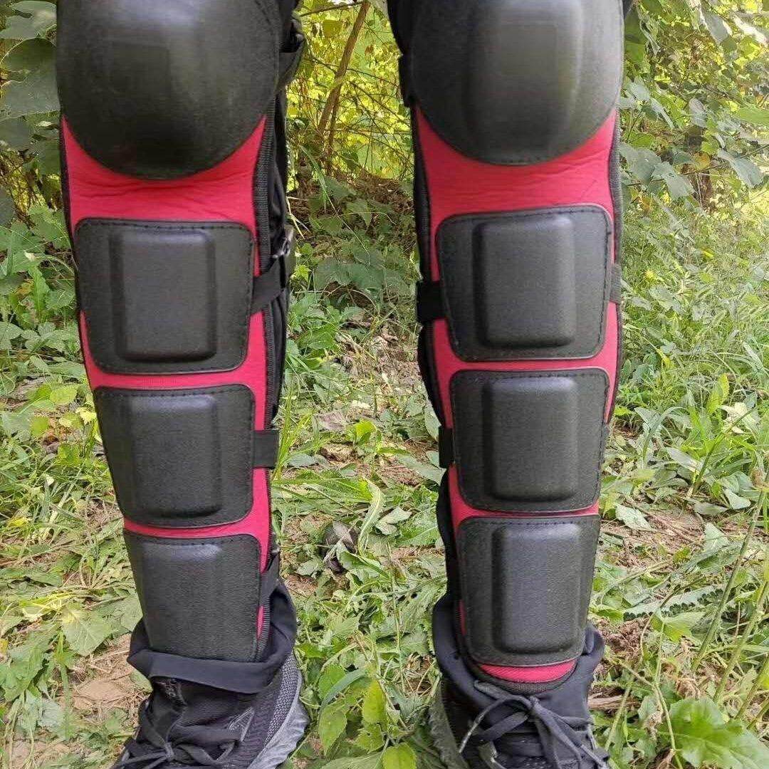 园林打草防护农用护腿割草防护防磕碰摩托车打草护腿护小腿瓦工