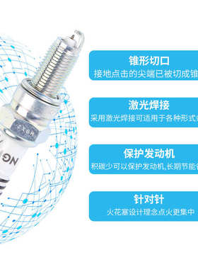 适用本田NX400 CB400X CB400F CM300 CBR400R火花塞NGK铱金火花塞