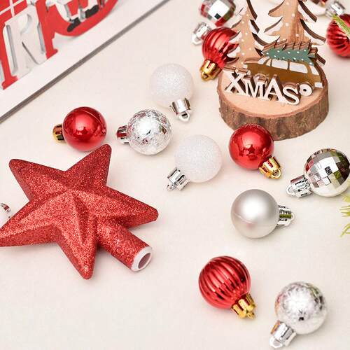 30 Christmas Ball tree top Star Gift box set tree pendant