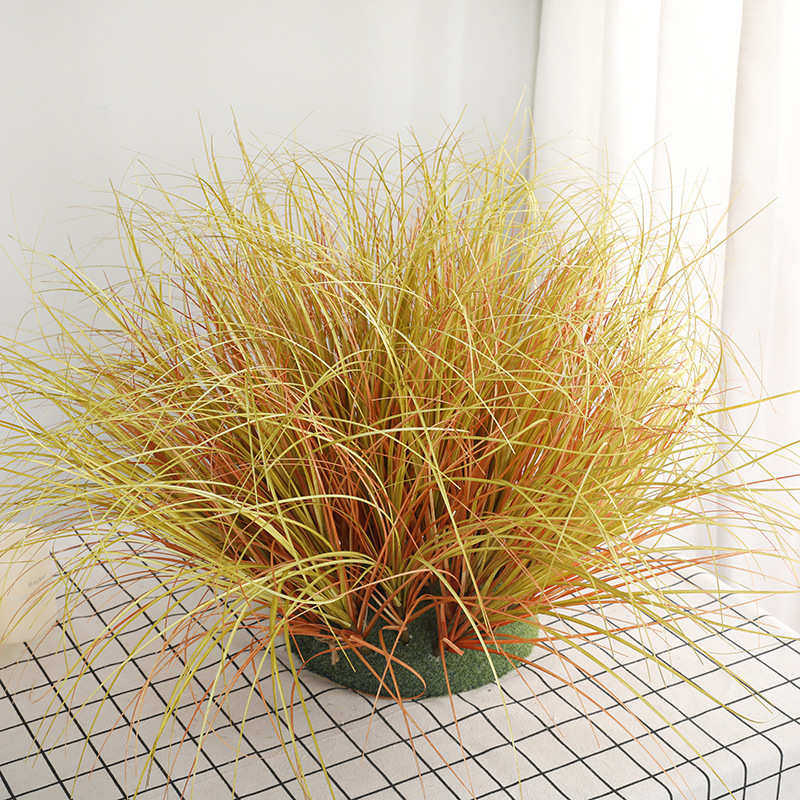 装饰墙芦花植物单只苇草草假草细蒲草洋葱绿色草塑料