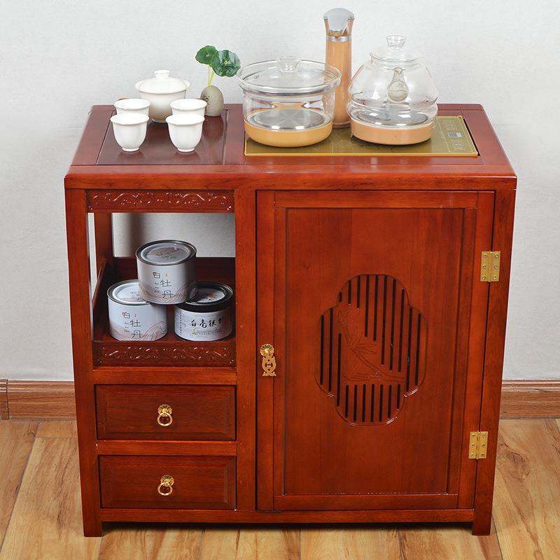 厂家花梨木茶车 实木一体式茶水柜 新中式家用茶台茶几茶桌