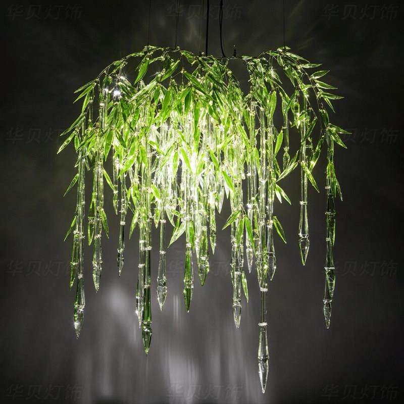 豪宅新款花枝水晶吊灯后现代轻奢别墅客厅餐厅吧台树枝造型吊灯