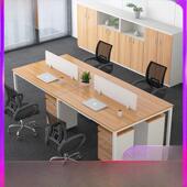 重庆办公家具简易钢架桌4人工作站屏幕电脑桌员工桌椅组合