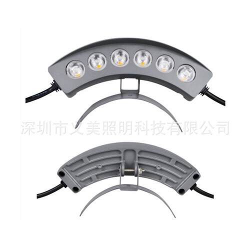 古建筑凉亭弧形led月牙灯瓦楞灯户外防水瓦片装饰灯6w9w屋顶射灯