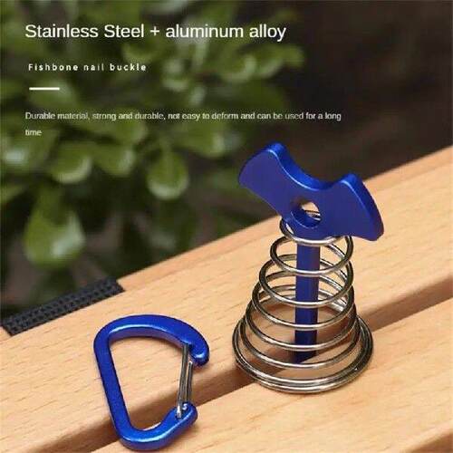 Blue Camping Floor Spring Nails Aluminum Alloy Spring Nails