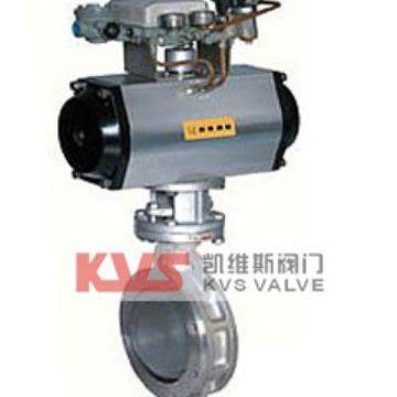 厂家供应气动三偏心调节切断蝶阀D673H-16C对夹式蝶阀对夹蝶