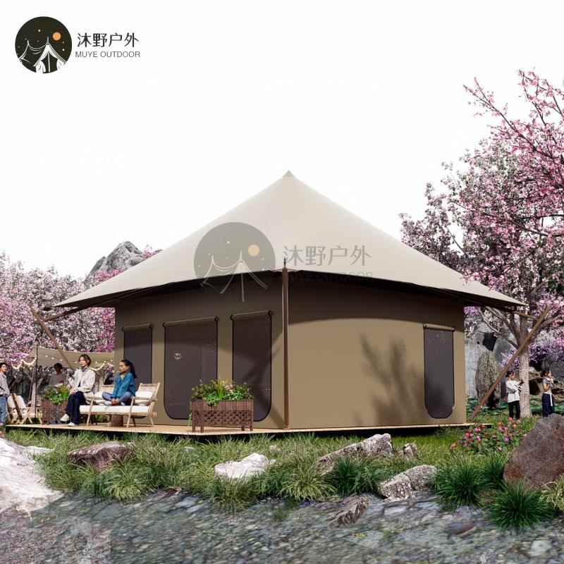 沐野户外度假村露营地帐篷酒店庭院阳光房民宿大型住宿酒店帐篷