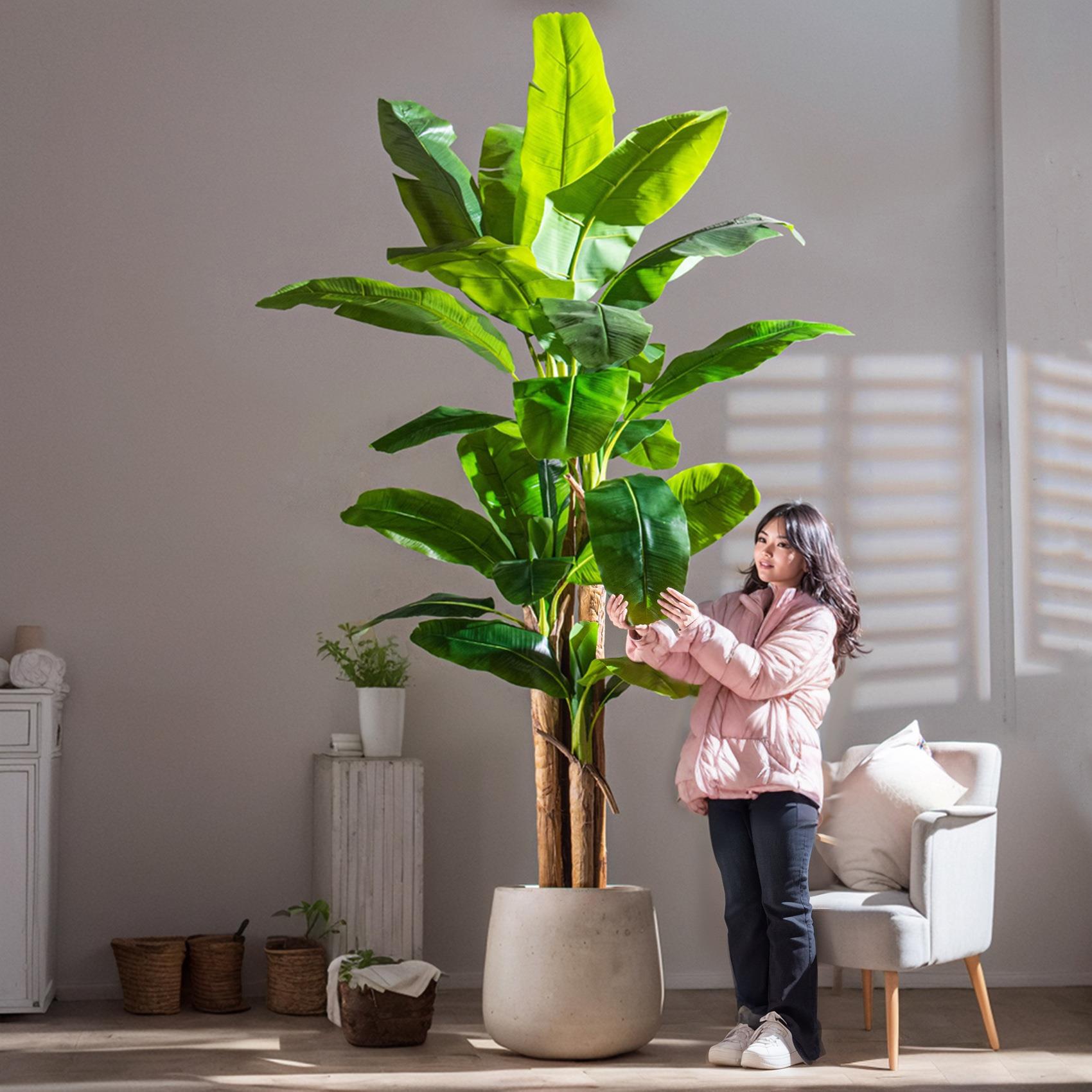 芭蕉树仿真绿植大型仿生植物假树造景室内大叶子绿植落地盆栽景观