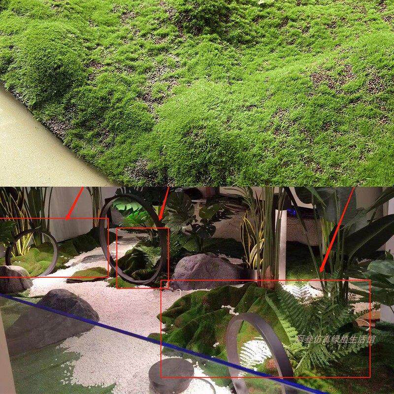 仿真植物造景铺面假草皮草坪人造假苔藓装饰商场室内橱窗造景装饰