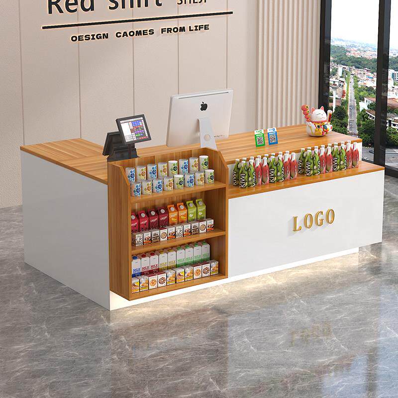 吧台收银柜台店铺小型柜台便利店超市柜台桌展示架奶茶店前台接待