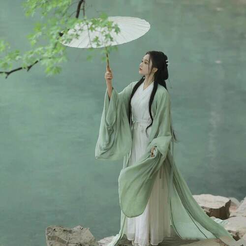 魏晋风汉服战 国袍男女同款秦汉齐腰襦裙学生cp仙气飘逸中国风套