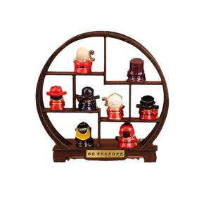 僮烨五路财神摆件福禄寿喜财小财神爷古风家用电视柜装饰开业乔迁