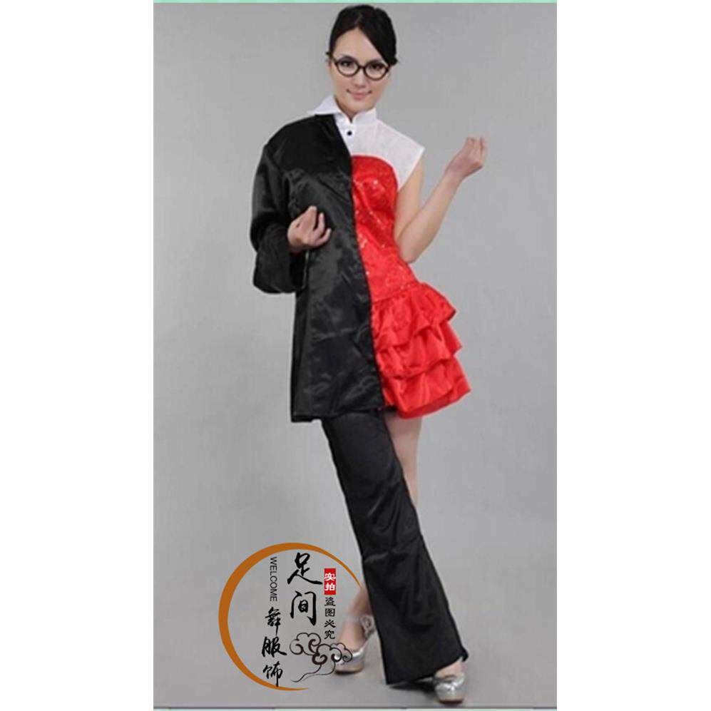 高档双面人服同装达人秀裙半裤半款男反女串阴阳雌雄同体搞笑演出