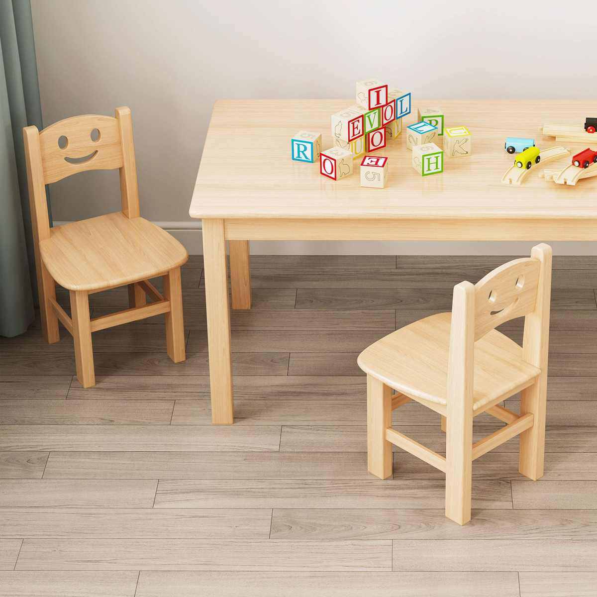 凳子实木靠背椅椅子实木厂家直销笑脸木头靠背小幼儿园小椅子,住宅家具,儿童学习桌,淘宝优惠券,粉丝福利购,淘宝优惠卷