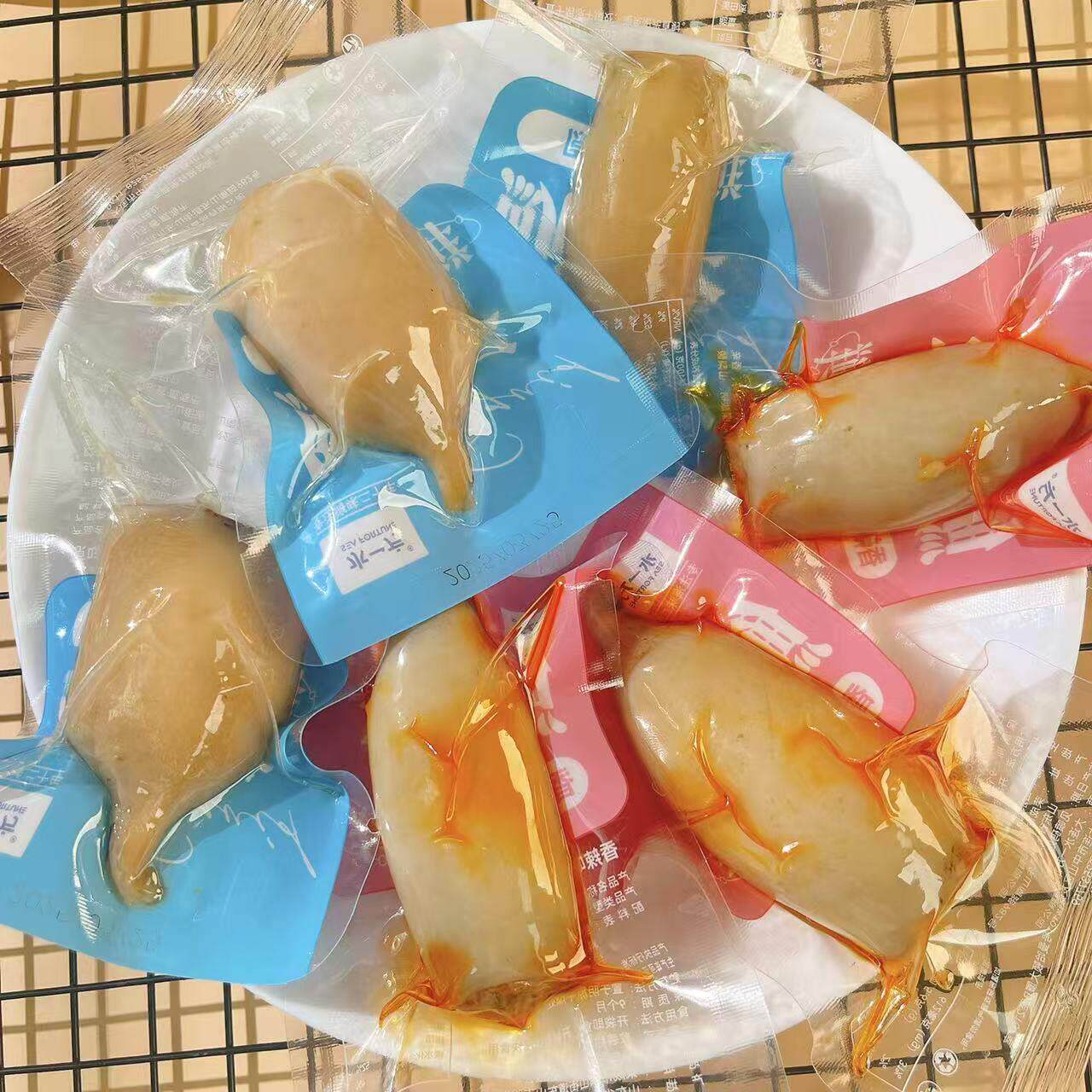 水一方鱿鱼仔大连特产开袋即食零食小吃墨鱼仔原味香辣旅游伴手礼