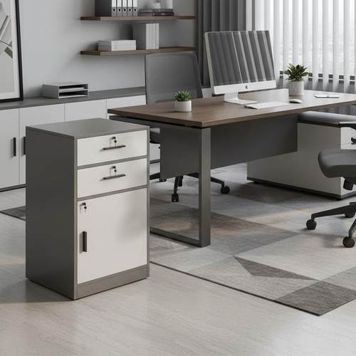 边柜边几文件柜办公室置物柜收纳柜桌下带锁柜子储物柜矮柜落地柜