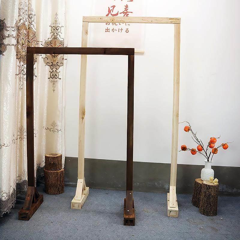 婚庆拱门落地衣架 实木架婚礼户外布置道具 摄影花门迎宾背景支架